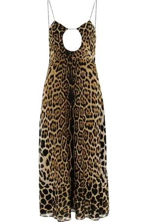 Saint Laurent Leopard-print midi dress