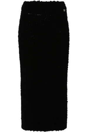BLUMARINE Logo-plaque midi skirt