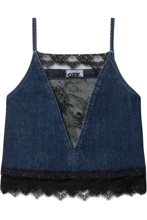 OFF-WHITE Lace-detailing top
