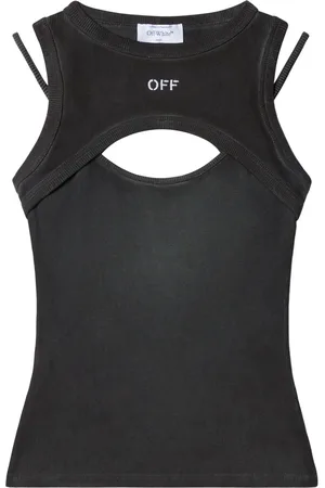 OFF-WHITE Cut-out ribbed tank top