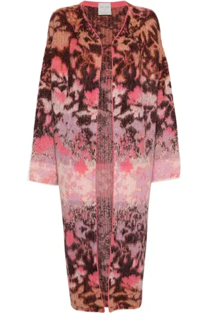 FORTE FORTE Abstract-pattern cardi-coat