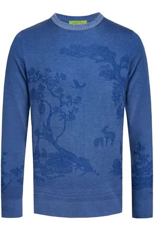 SHANGHAI TANG Spray-effect jacquard jumper