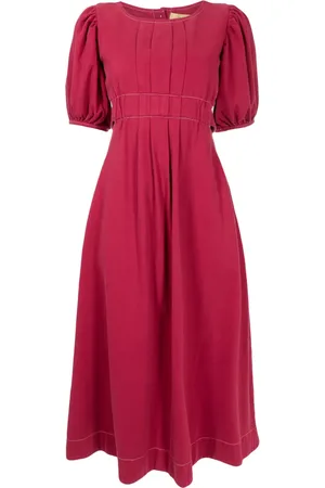 Lethicia Bronstein Aurora puff-sleeved midi dress