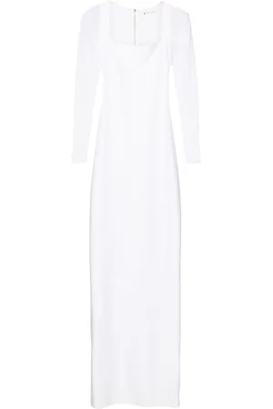 Lethicia Bronstein Brigitte sheer-sleeved gown