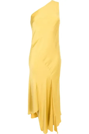 Lethicia Bronstein Asymmetric satin midi dress
