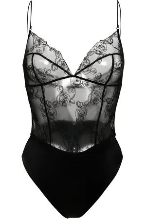 Kiki de Montparnasse La Rose semi-sheer bodysuit