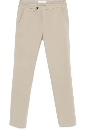 BRIGLIA Pressed-crease chinos