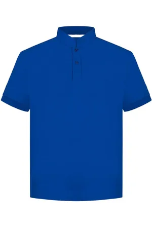 SHANGHAI TANG Calabash-detail stand-up collar polo shirt