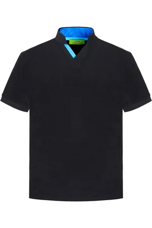 SHANGHAI TANG Stand-up collar V-neck polo shirt