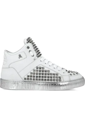 Philipp Plein Stud-detail leather sneakers