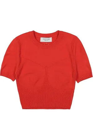 Marine Serre Cropped knitted top