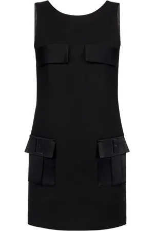 Elisabetta Franchi Pocket-detail boxy cr??pe mini dress