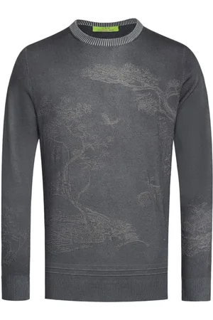SHANGHAI TANG Spray-effect jacquard jumper