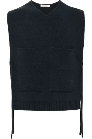 CRAIG GREEN Ribbed-trim V-neck knitted vest
