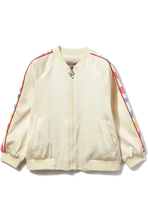 PUCCI Junior Floral-embroidered bomber jacket