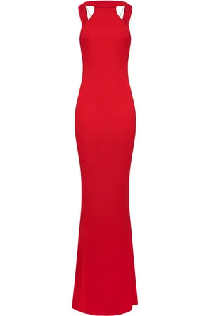Elisabetta Franchi Necklace jersey maxi dress