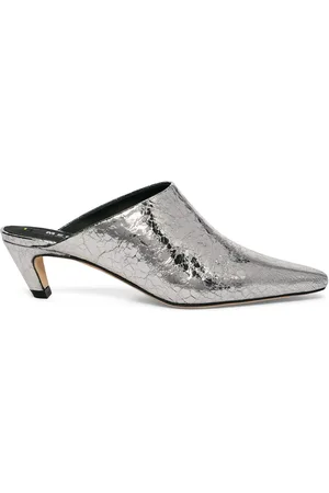 Msgm Metallic leather mules