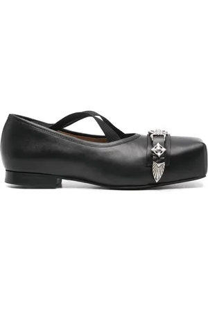 TOGA PULLA Metallic-detail ballet flats