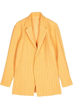 Issey Miyake Ensemble pleated single-breasted blazer