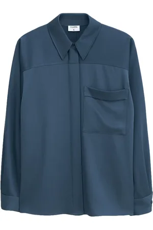 Filippa K Shiny patch-pocket blouse