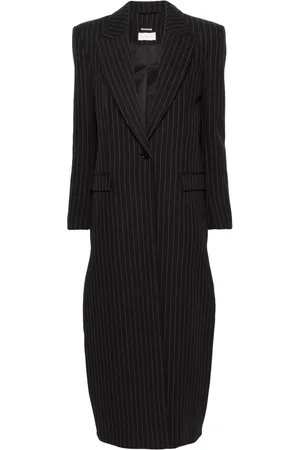 Patrizia Pepe Pinstripe flannel maxi coat