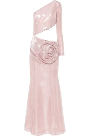 JEAN-LOUIS SABAJI Floral-detail sequinned dress