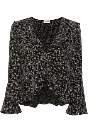Saint Laurent Spot-print blouse