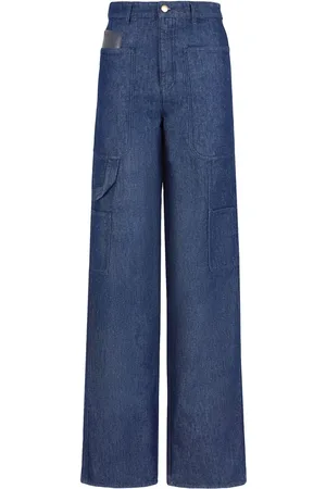 Emporio Armani Multi-pockets wide-legged jeans