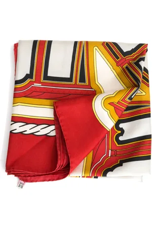 Hermès 1980s Les Berlines silk scarf