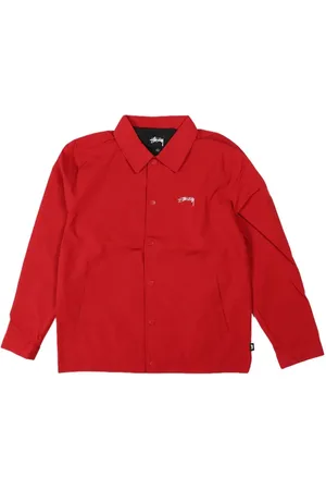 STUSSY Logo-embroidered shirt jacket