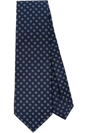 Kiton Floral-embroidered tie