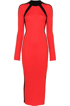 Patrizia Pepe Ribbed-knit midi dress