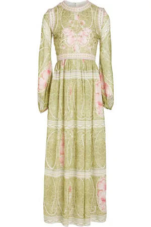 Giambattista Valli Peonies-print silk georgette dress