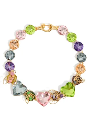 Bimba y Lola Bee-motif crystal-embellished necklace