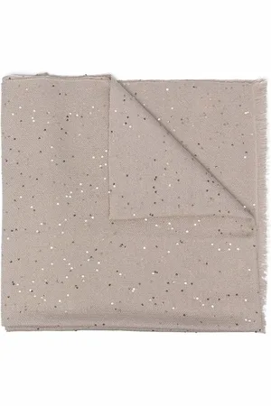 Brunello Cucinelli Sequin-embellished cashmere-blend scarf