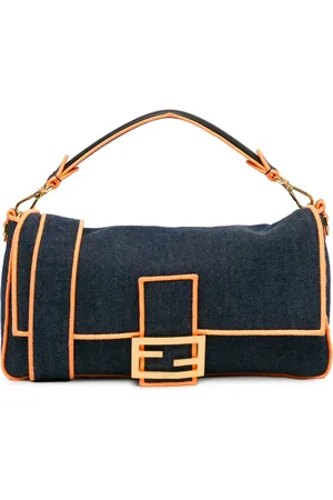 Fendi 2012-2023 Large Denim Baguette satchel