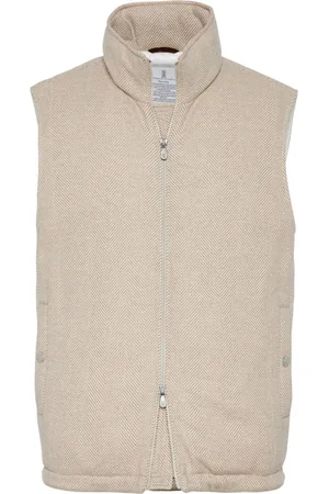 Brunello Cucinelli Herringbone down gilet