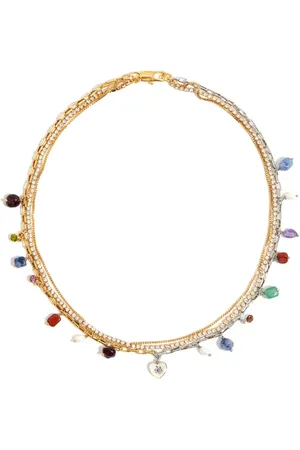 Bimba y Lola Gemstone-charm multi-chain necklace