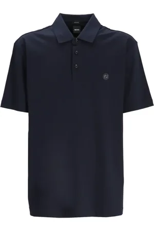 HUGO BOSS Logo-patch polo shirt
