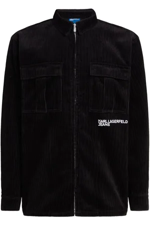 Karl Lagerfeld Embroidered corduroy overshirt