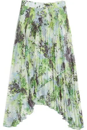 Bimba y Lola Floral-print pleated midi skirt