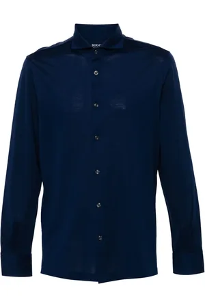 Boggi Milano Piqu??-weave shirt