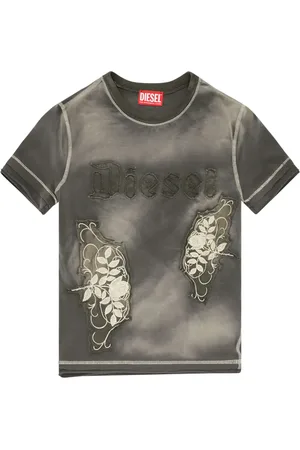 Diesel T-Uncut appliqu?? faded T-shirt