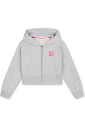 HUGO BOSS Logo-print zip-up hoodie