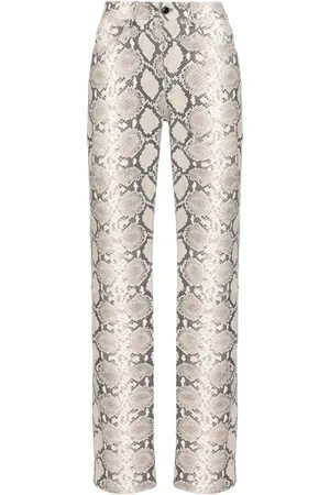 Marine Serre Python-print trousers