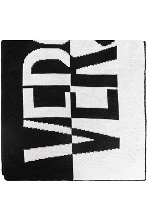 VERSACE Logo-intarsia scarf