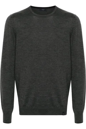 FAY Round-neck virgin wool sweater