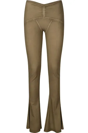 KNWLS Ruched-detailing flared trousers