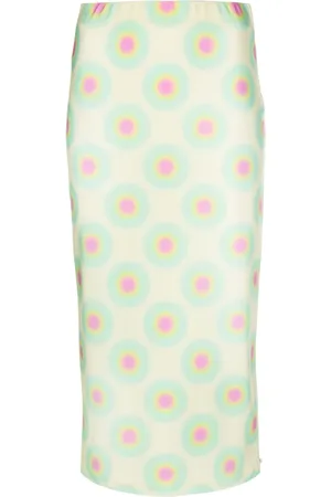 Sportmax Graphic-print midi skirt