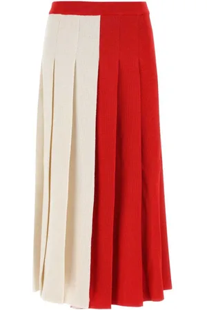 Gucci Pleated wool midi skirt